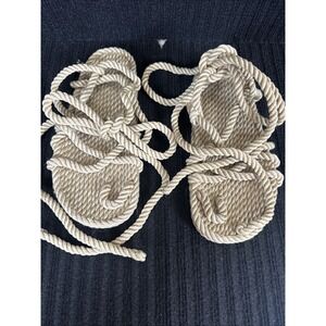 Nomadic State of Mind Kyma Camel Strappy Vegan Rope Sandals Size 37 US 7/7.5